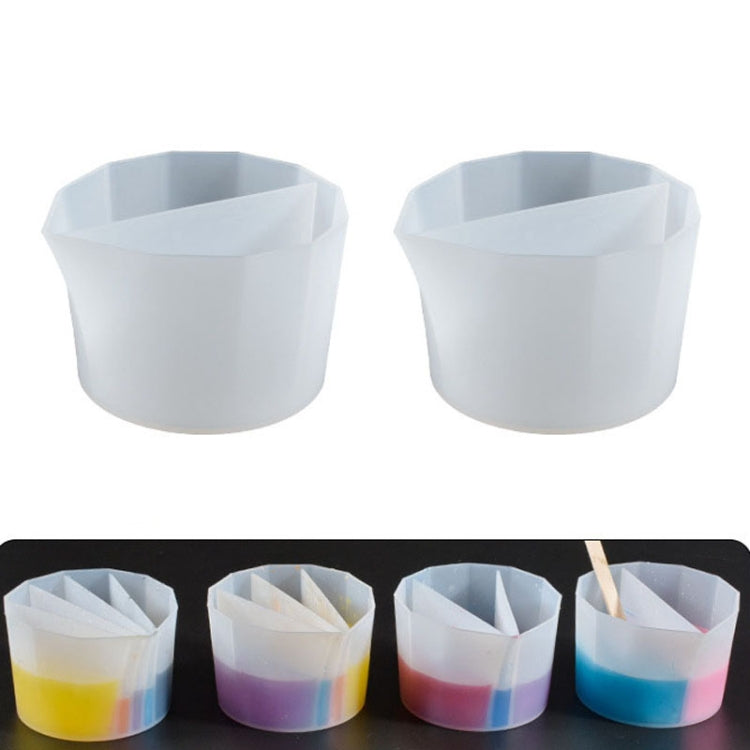 2 PCS DIY Crystal Epoxy Color Separation Cup Silicone Toning Cup, Style:-Reluova