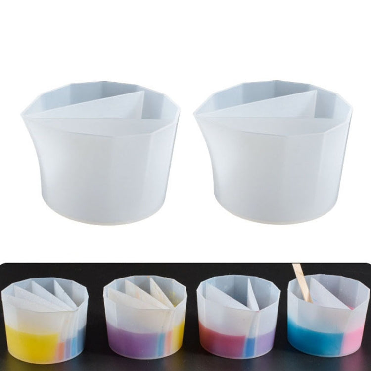 2 PCS DIY Crystal Epoxy Color Separation Cup Silicone Toning Cup, Style:-Reluova