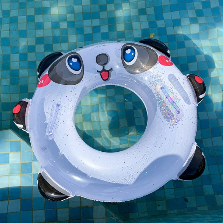 Children Sequin Thickened Panda Swimming Ring With Handle, Diameter: