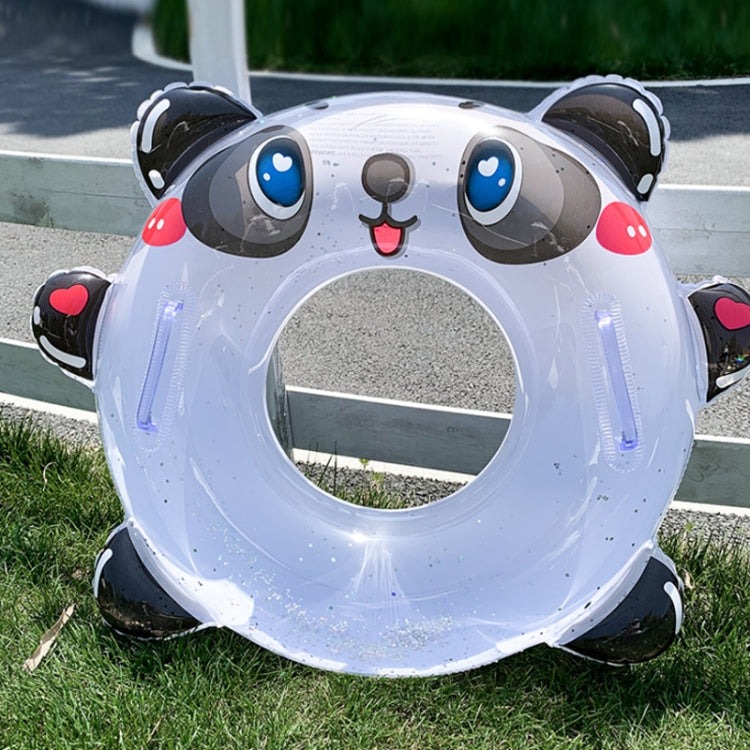 Children Sequin Thickened Panda Swimming Ring With Handle, Diameter: