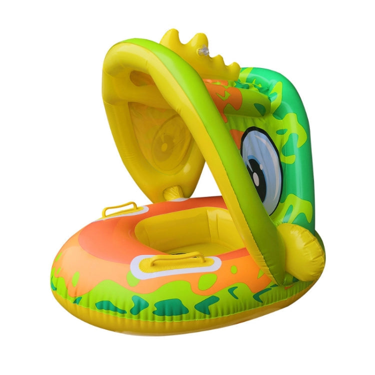 Baby Cartoon Animal Swimming Ring With Awning