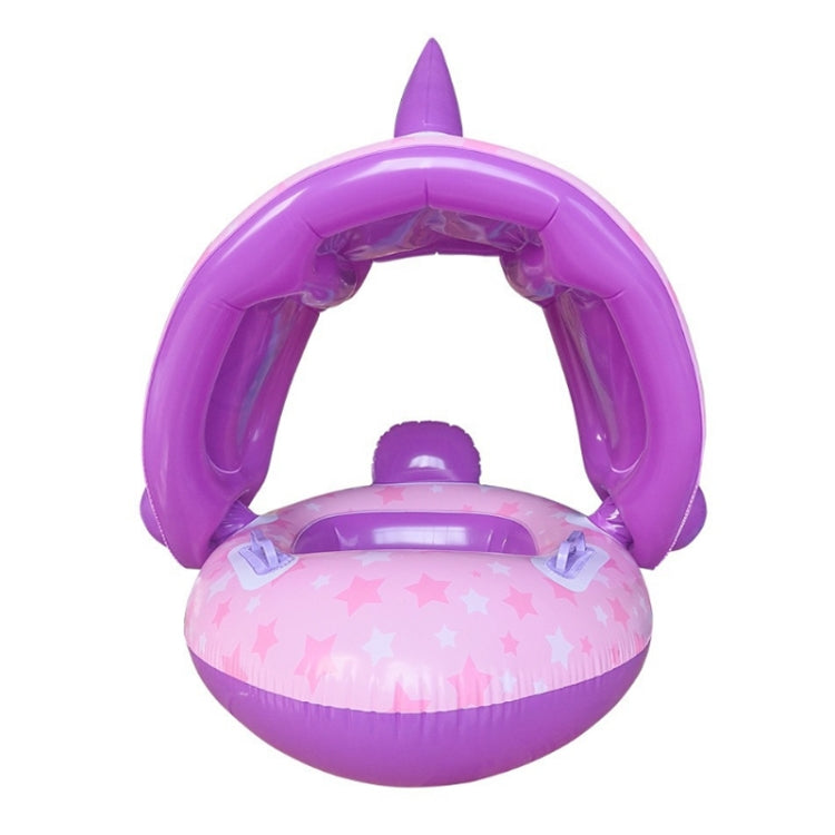 Baby Cartoon Animal Swimming Ring With Awning