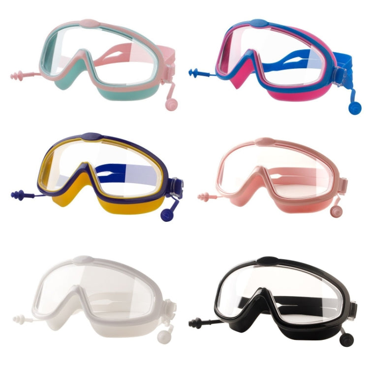 Children Anti-fog Large Frame Swimming Goggles With Conjoined Earplugs Reluova