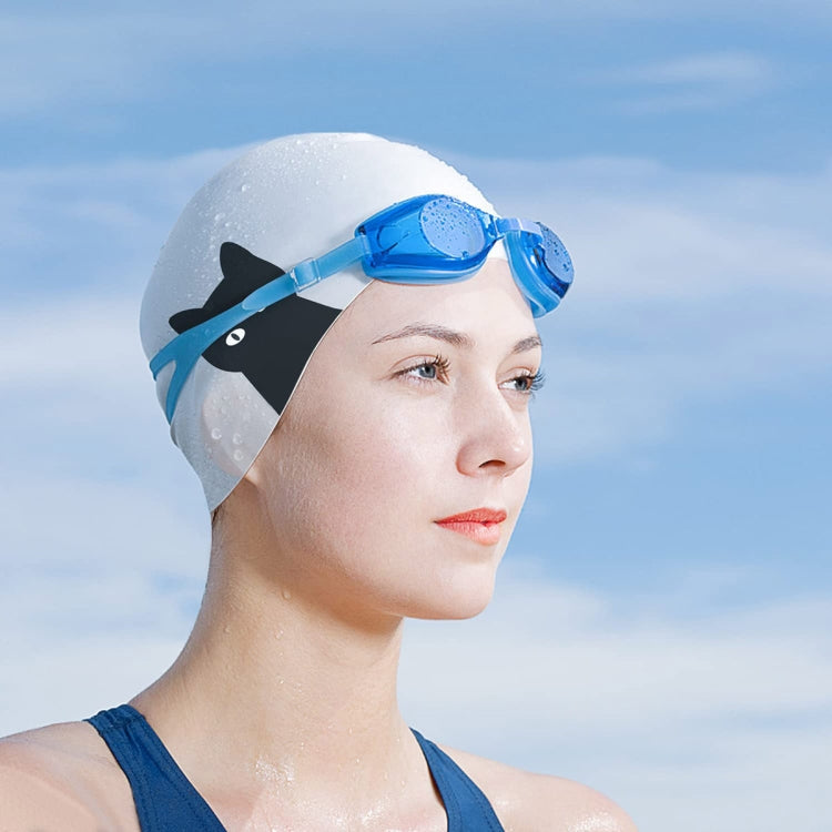 Hy08 Cute Cartoon Print Silicone Swimming Cap, Spec: Reluova