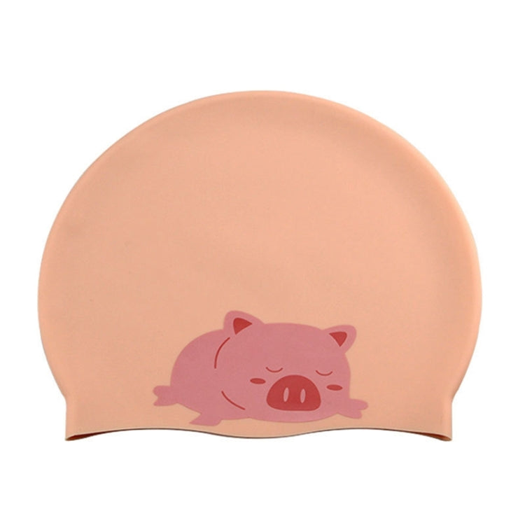 Hy08 Cute Cartoon Print Silicone Swimming Cap, Spec: Reluova