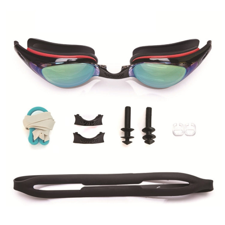 WAVE Electroplating HD Anti-fog Myopia Swimming Glasses Reluova