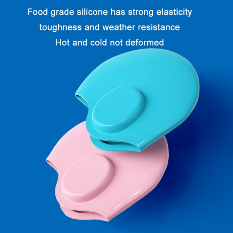 WAVE Waterproof Solid Color Ear Guard Silicone Swimming Cap