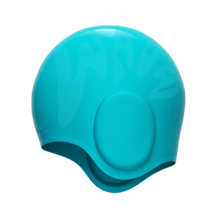 WAVE Waterproof Solid Color Ear Guard Silicone Swimming Cap