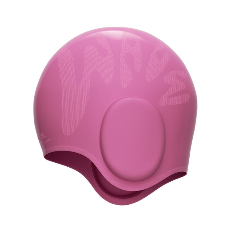 WAVE Waterproof Solid Color Ear Guard Silicone Swimming Cap