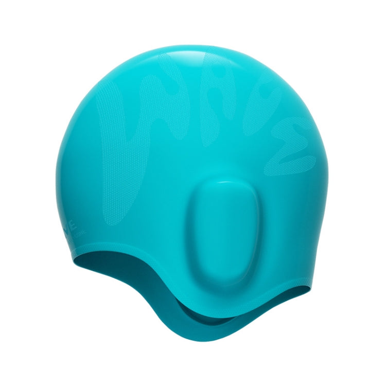 WAVE Waterproof Solid Color Ear Guard Silicone Swimming Cap