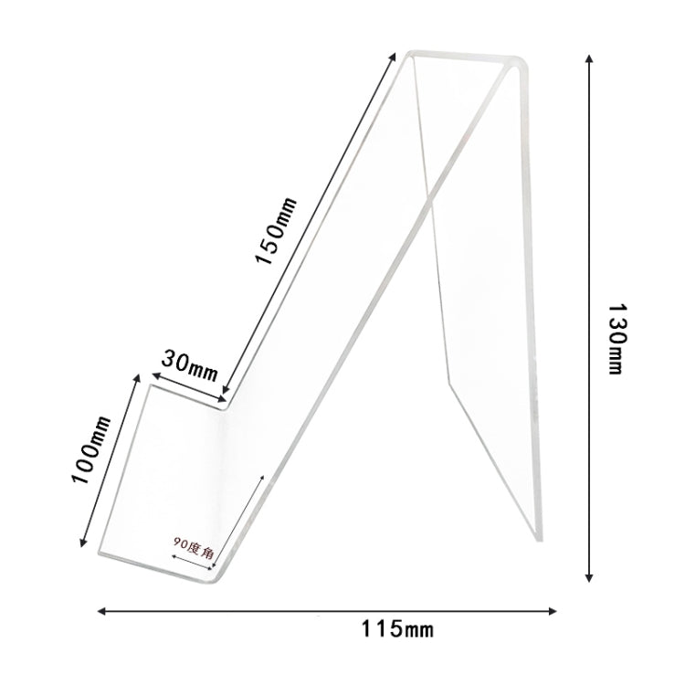 2 PCS Acrylic Display Stand Transparent Book Shelf Photo Frame Holder-Reluova