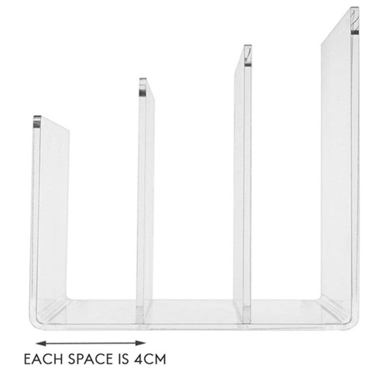 3 Grid Acrylic File Rack Transparent Storage Rack Book Display Rack My Store