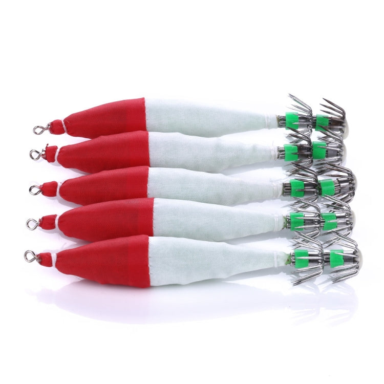 5 PCS / Bag HENGJIA SJ001 Luminous Explosion Squid Hook Deep Sea Fishing Fake Bait