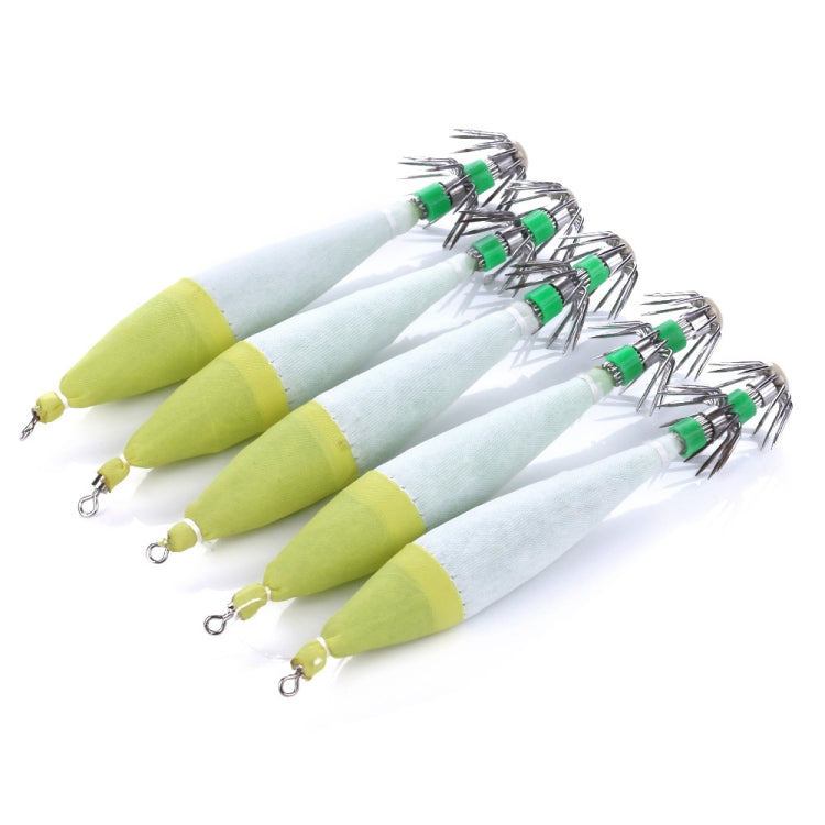 5 PCS / Bag HENGJIA SJ001 Luminous Explosion Squid Hook Deep Sea Fishing Fake Bait-Reluova