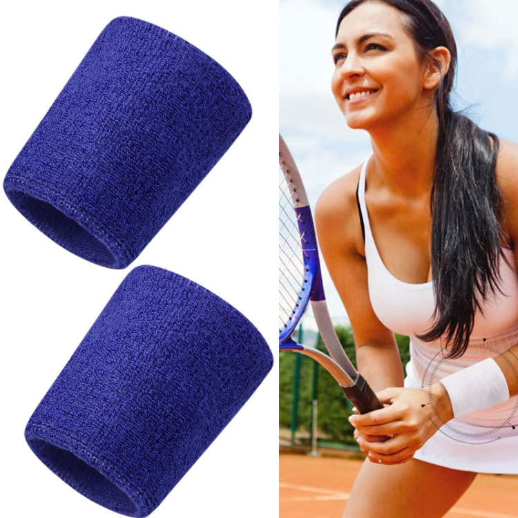 2PCS Basketball Badminton Tennis Running Fitness Towel Sweat-absorbing Sports Wrist