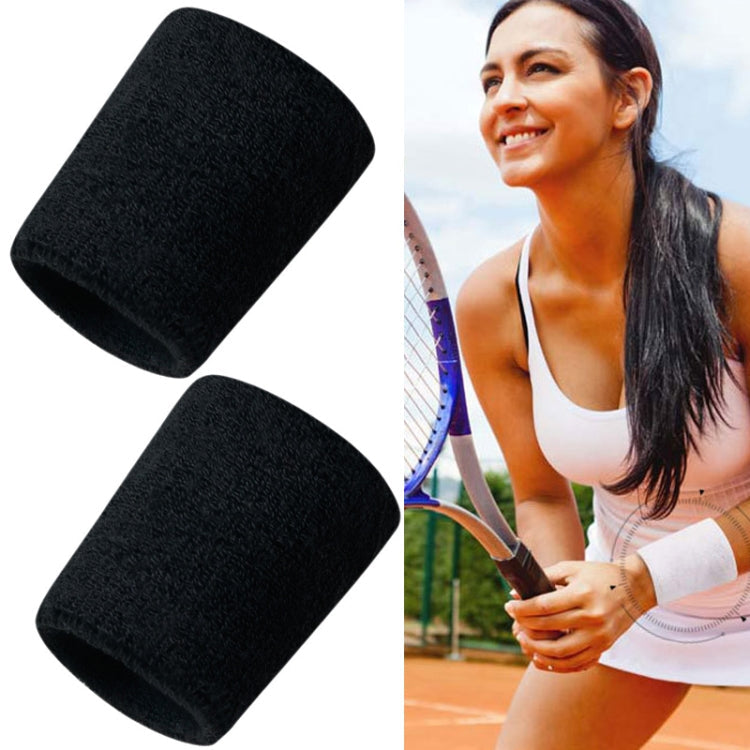 2PCS Basketball Badminton Tennis Running Fitness Towel Sweat-absorbing Sports Wrist