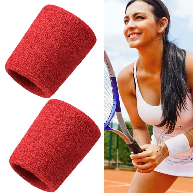 2PCS Basketball Badminton Tennis Running Fitness Towel Sweat-absorbing Sports Wrist Reluova