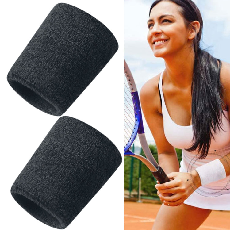 2PCS Basketball Badminton Tennis Running Fitness Towel Sweat-absorbing Sports Wrist Reluova