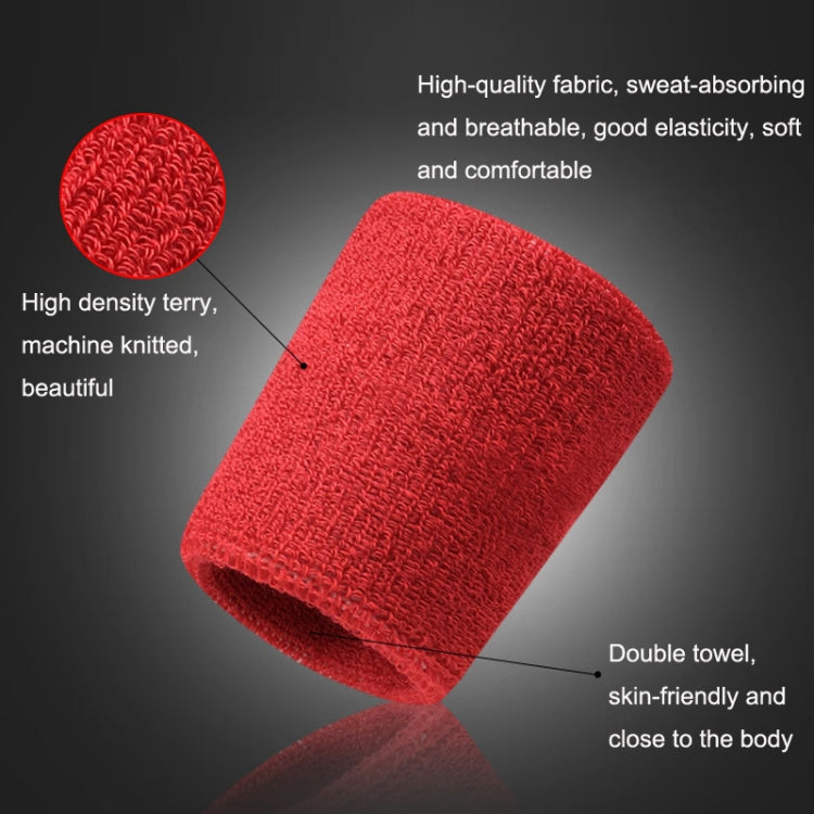 2PCS Basketball Badminton Tennis Running Fitness Towel Sweat-absorbing Sports Wrist