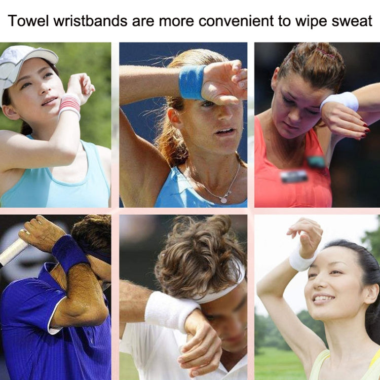 2PCS Basketball Badminton Tennis Running Fitness Towel Sweat-absorbing Sports Wrist