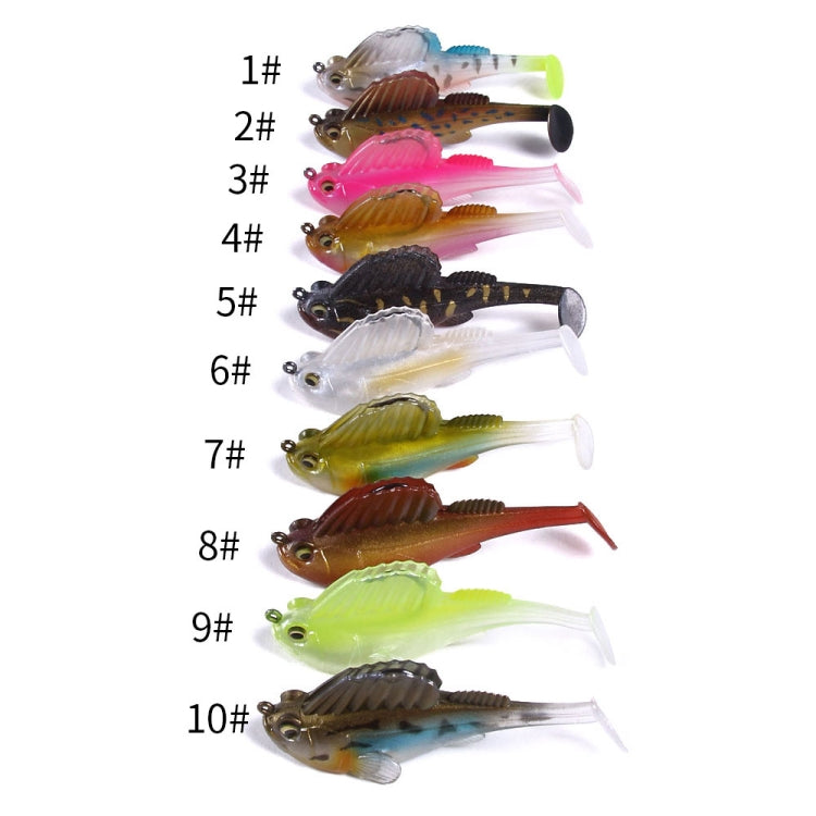 4 PCS HENGJIA SO062 Defense Bottom Tail 14g Jumping Fish Luya Soft Bait