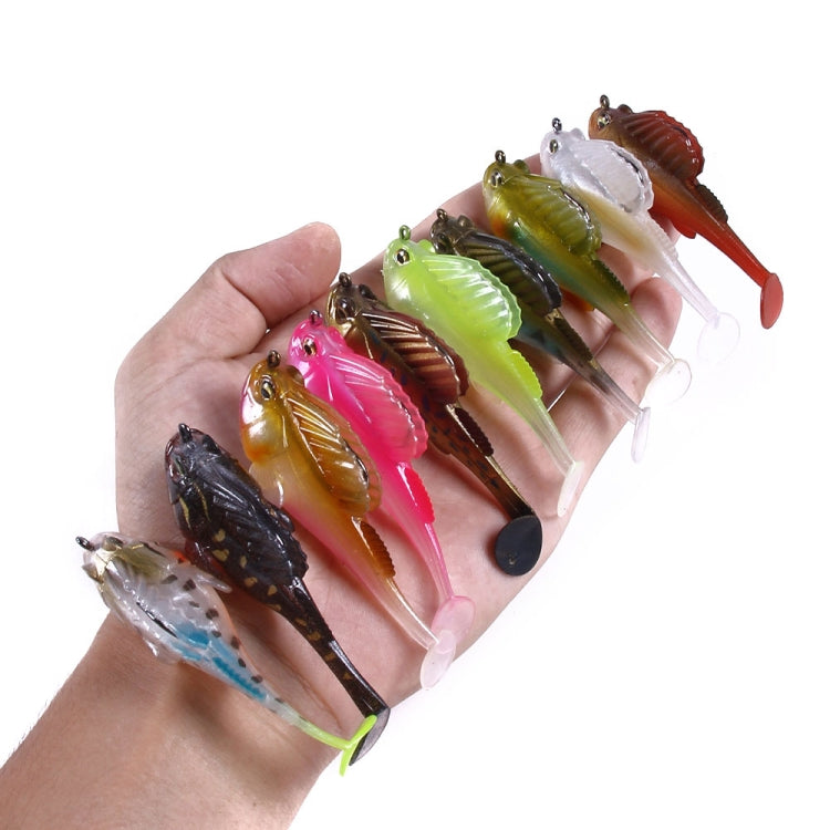 4 PCS HENGJIA SO062 Defense Bottom Tail 14g Jumping Fish Luya Soft Bait