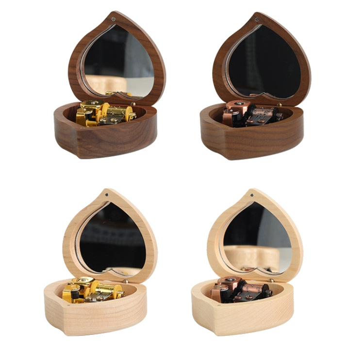 Wooden Heart Shape With Mirror Music Box Ornaments My Store