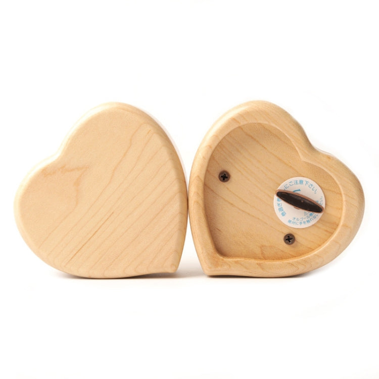 Wooden Heart Shape With Mirror Music Box Ornaments My Store