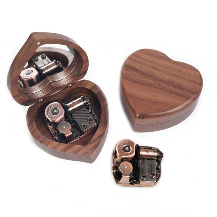 Wooden Heart Shape With Mirror Music Box Ornaments My Store