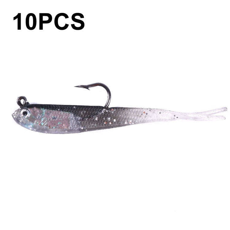 10 PCS HENGJIA 7cm 5g Fork Tail Pack Fish Sea Fishing Tools Luya Bait