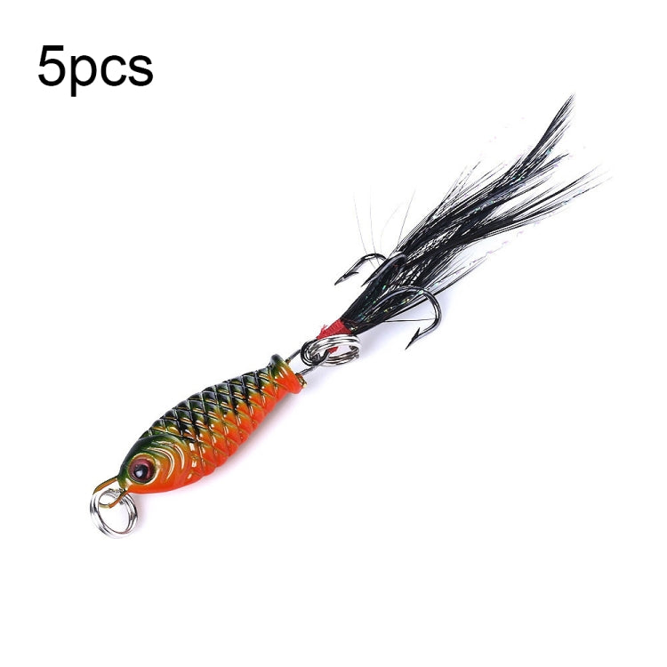 5 PCS HENGJIA LB003 Small Iron Plate 2.5cm 4g Far Delivery Freshwater Bait