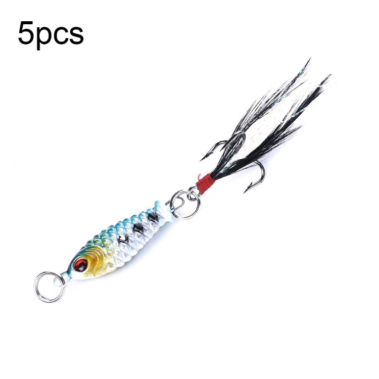 5 PCS HENGJIA LB003 Small Iron Plate 2.5cm 4g Far Delivery Freshwater Bait-Reluova