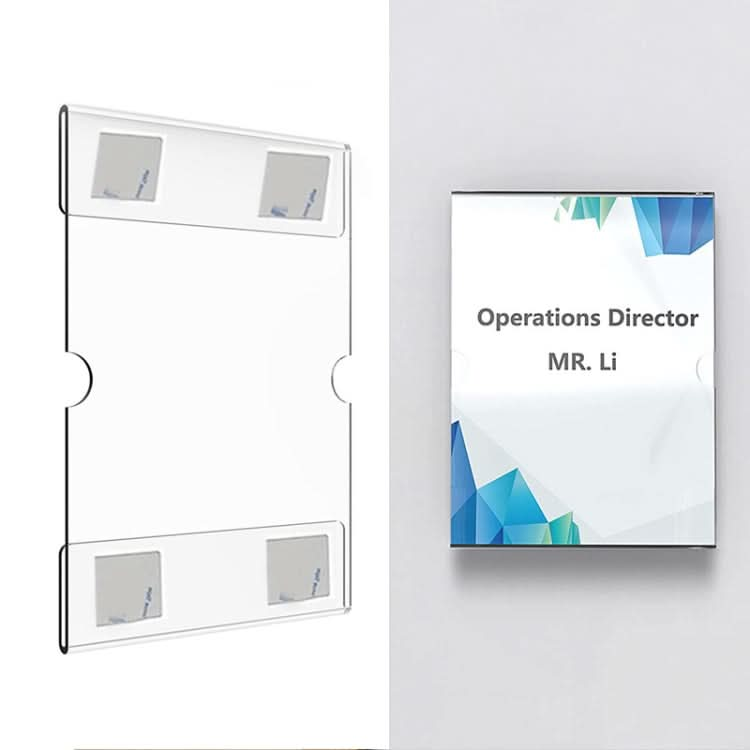 2 PCS 4x6 Inch Wall Mounted Acrylic Signage Bracket Wall Photo Frame-Reluova