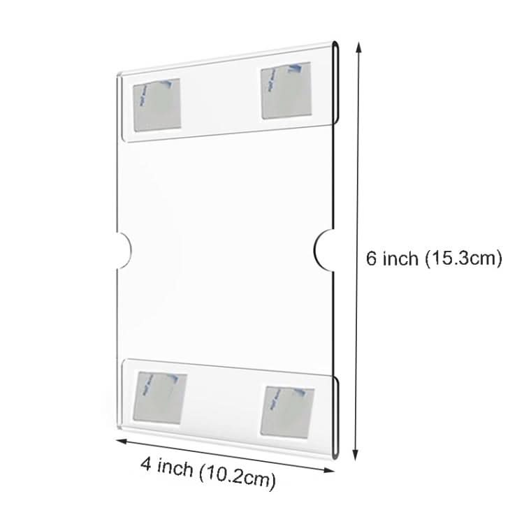 2 PCS 4x6 Inch Wall Mounted Acrylic Signage Bracket Wall Photo Frame-Reluova