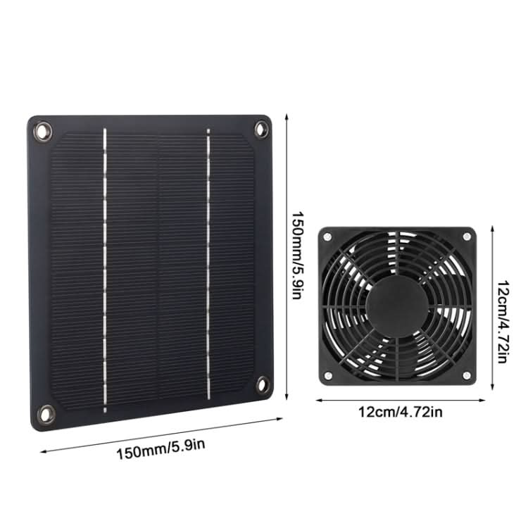 3W High Speed and Long Life Outdoor Solar Pet Exhaust Fan-Reluova