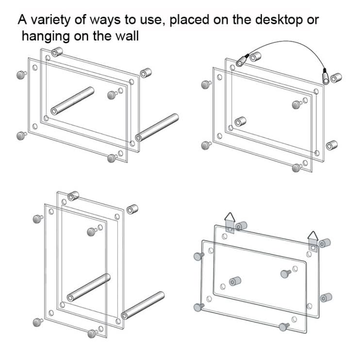 4x6 Inch Acrylic Photo Frame Transparent Frameless Desktop Photo Stand-Reluova