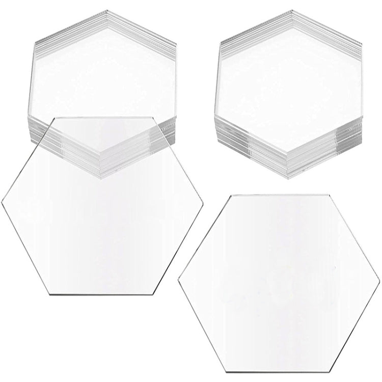 10 PCS Clear Hexagon Acrylic Seat Card Guest Business Card Logo Decoration DIY Board