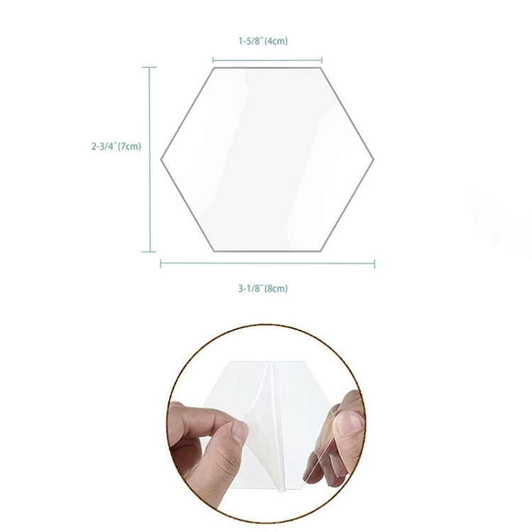 10 PCS Clear Hexagon Acrylic Seat Card Guest Business Card Logo Decoration DIY Board