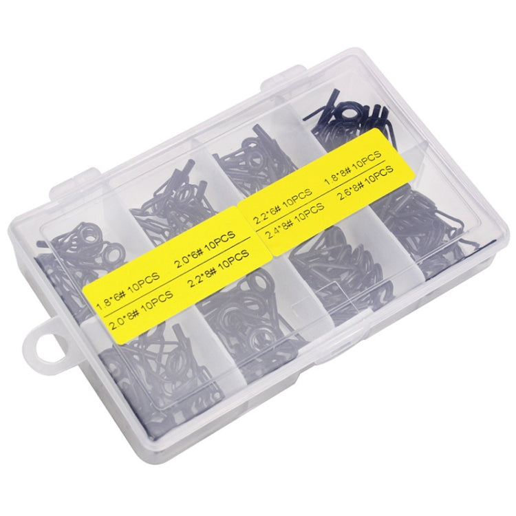 80 PCS / Box Top Ring Leading Eye Lure Rod Accessories, Style: Reluova