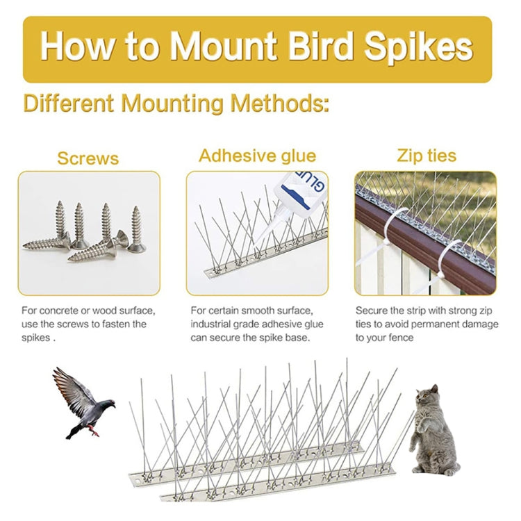 Stainless Steel Bird Repellent Thorn Anti-cat Thorn Bird Device My Store