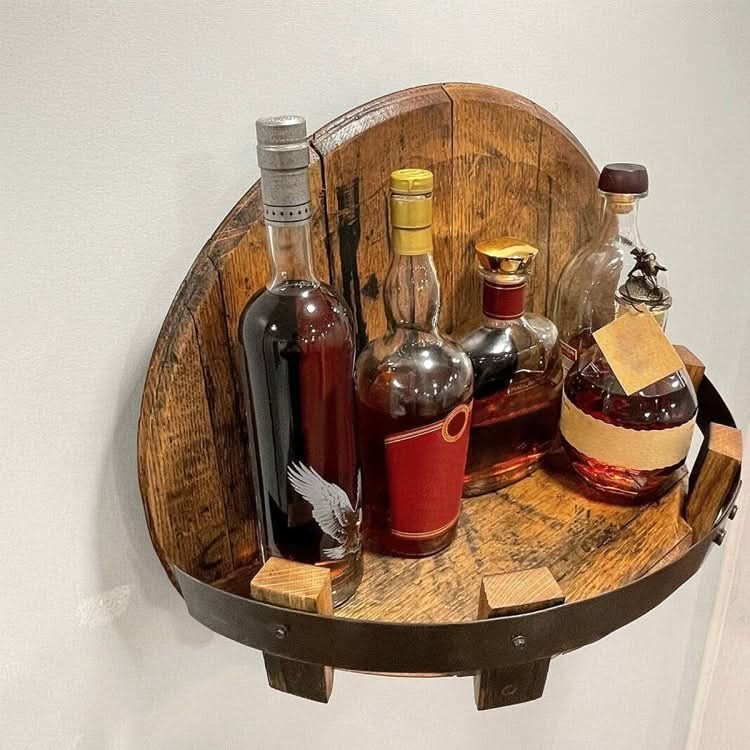 Wall-mounted Wooden Wine Display Stand Storage Rack Reluova