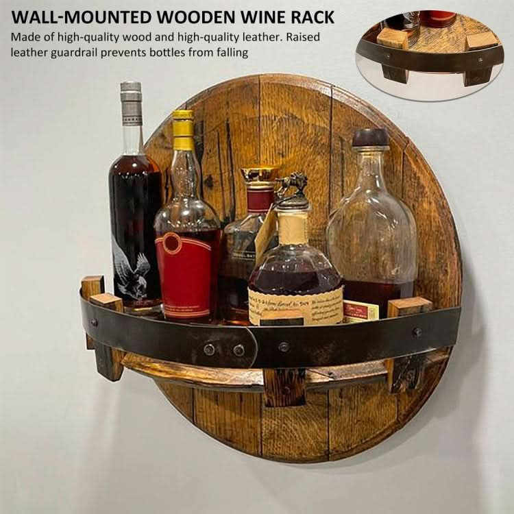 Wall-mounted Wooden Wine Display Stand Storage Rack Reluova