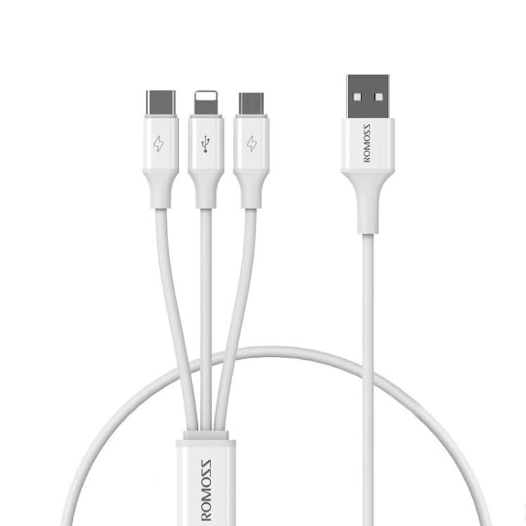 ROMOSS CB251V 3.5A USB To 8 Pin+Type-C+Micro USB 3 In 1 Charging Cable, Length: