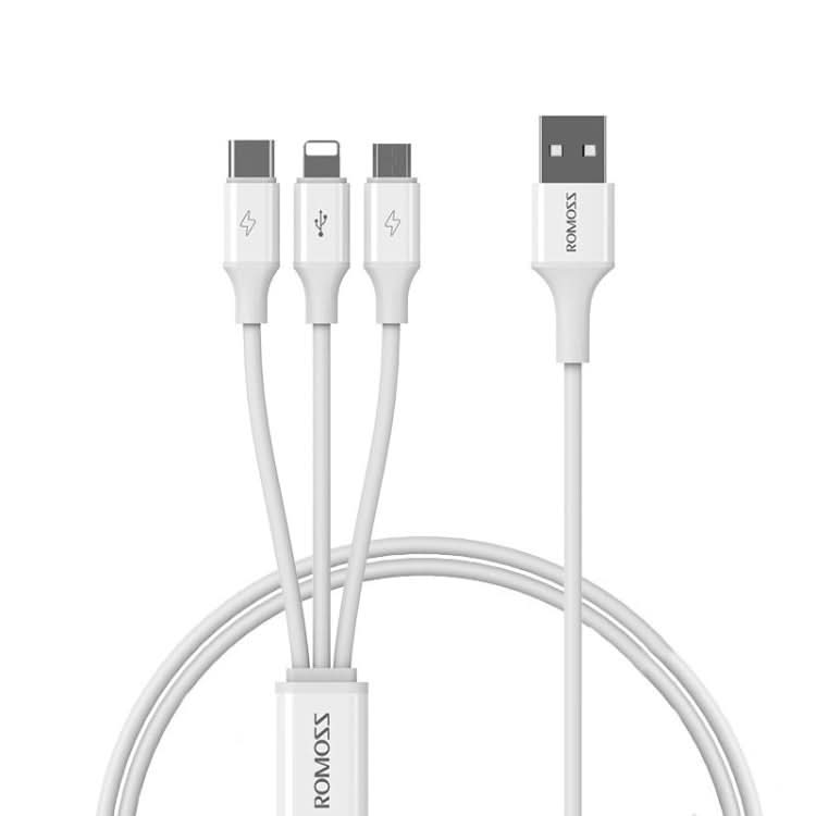 ROMOSS CB251V 3.5A USB To 8 Pin+Type-C+Micro USB 3 In 1 Charging Cable, Length: