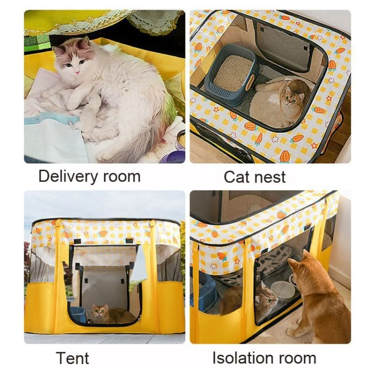 Rectangular Foldable Pet Fence Dog and Cat Litter Pet Delivery Room - Reluova