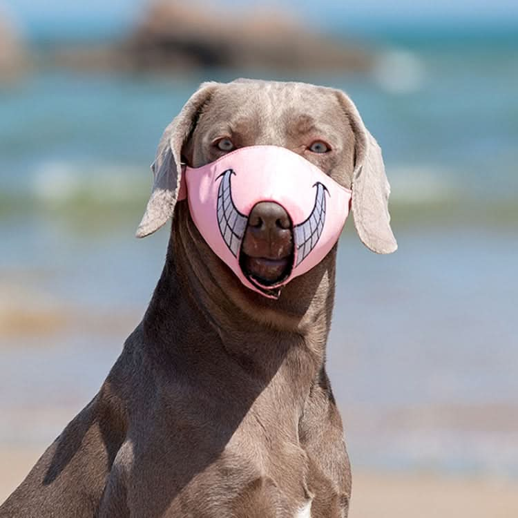 Cartoon Dog Mouth Cover Anti-Bite Nylon Dog Mask, Size: - Reluova