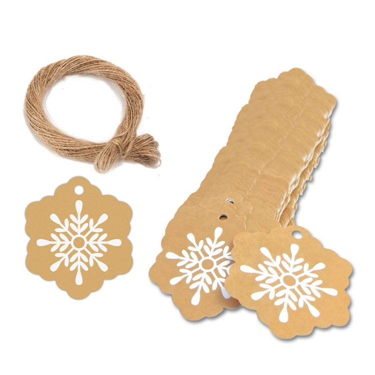 100pcs / Pack Christmas Kraft Paper Tag Gift Wrap Card Set