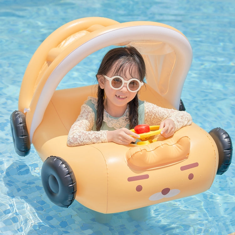 Removable Sunshade Car Shape Inflatable Pool Float Swimming Ring Baby Float Seat