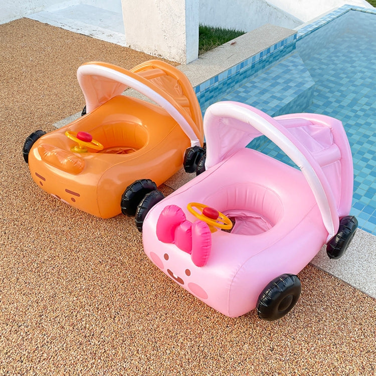 Removable Sunshade Car Shape Inflatable Pool Float Swimming Ring Baby Float Seat Reluova