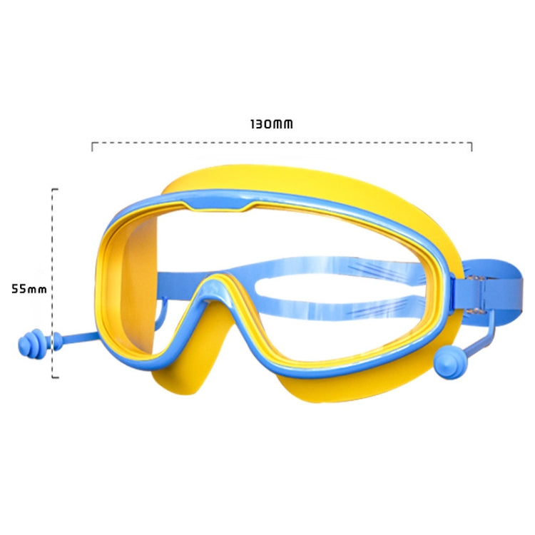 Large Frame Waterproof and Anti-fog HD Transparent Children Swimming Goggles Reluova